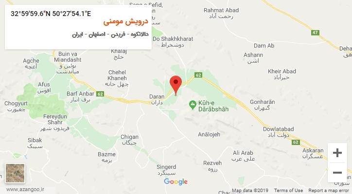 روستای درویش مومنی بر روی نقشه