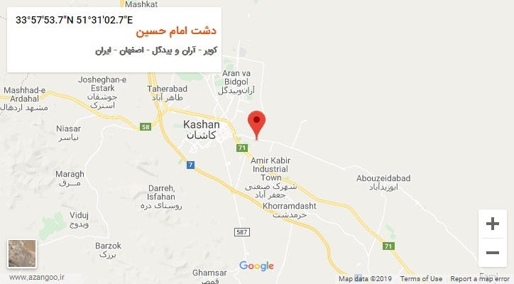 روستای دشت امام حسین بر روی نقشه