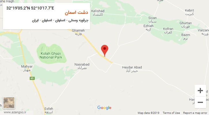روستای دشت اسمان بر روی نقشه