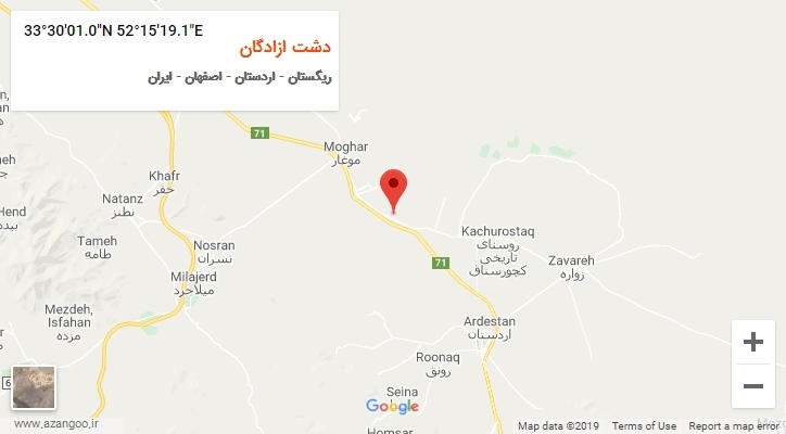 روستای دشت ازادگان بر روی نقشه