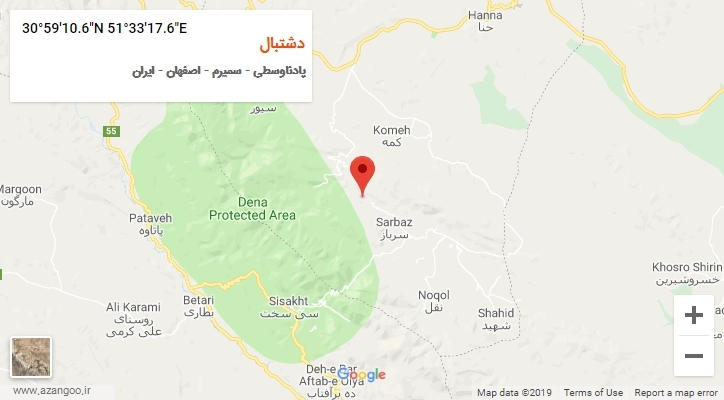 روستای دشتبال بر روی نقشه