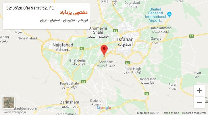 روستای دشتچی یزدآباد بر روی نقشه
