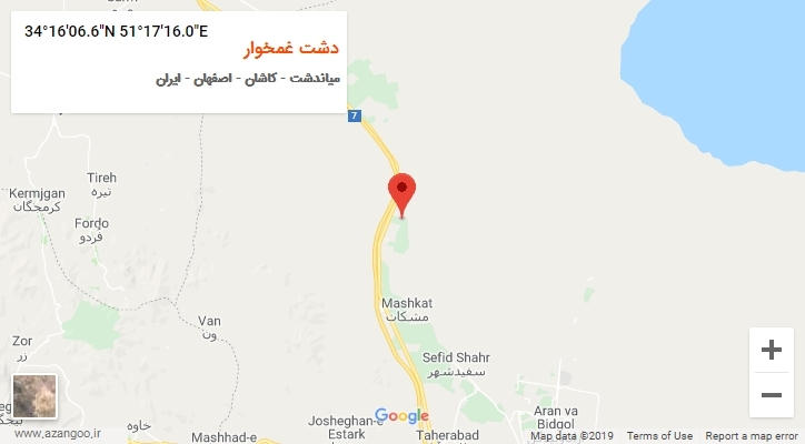 روستای دشت غمخوار بر روی نقشه