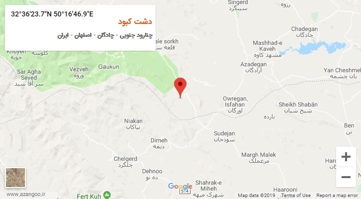 روستای دشت کبود بر روی نقشه