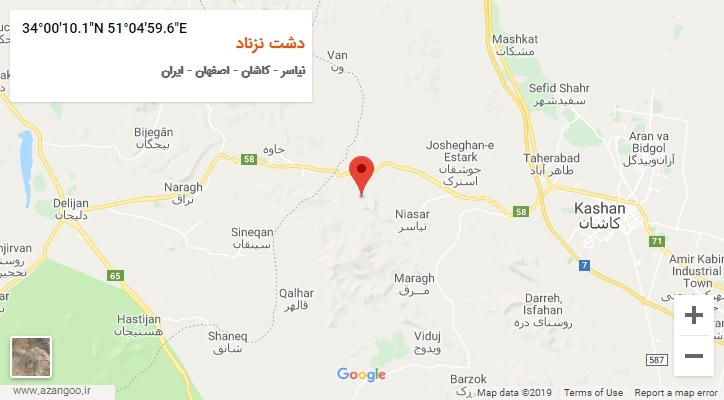 روستای دشت نزناد بر روی نقشه