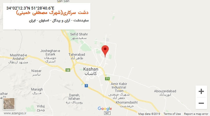 روستای دشت سرکاری(شهرک مصطفی خمینی) بر روی نقشه