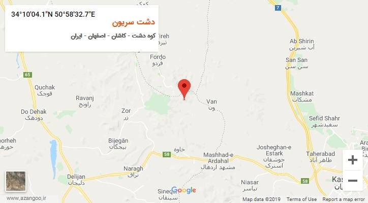روستای دشت سریون بر روی نقشه