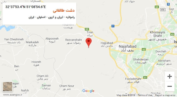 روستای دشت طالقانی بر روی نقشه
