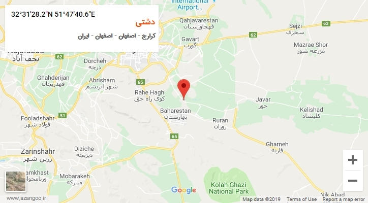 روستای دشتی بر روی نقشه