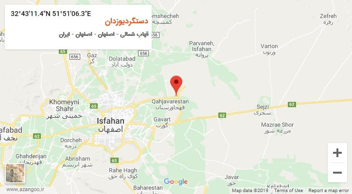 روستای دستگردیوزدان بر روی نقشه
