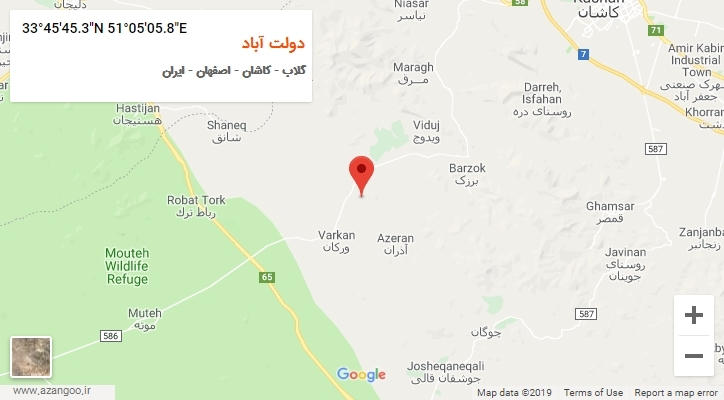 روستای دولت آباد بر روی نقشه