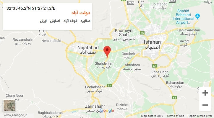 روستای دولت آباد بر روی نقشه