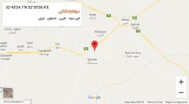 روستای دولتابادکتکن بر روی نقشه
