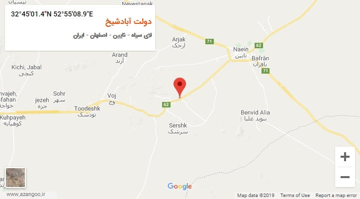 روستای دولت آبادشیخ بر روی نقشه