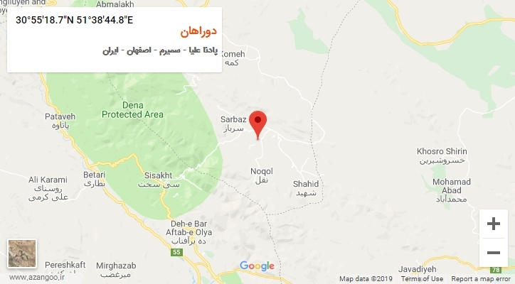روستای دوراهان بر روی نقشه