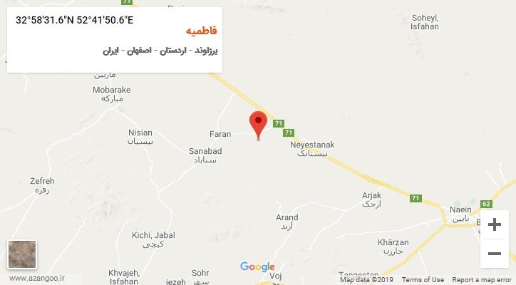 روستای فاطمیه بر روی نقشه