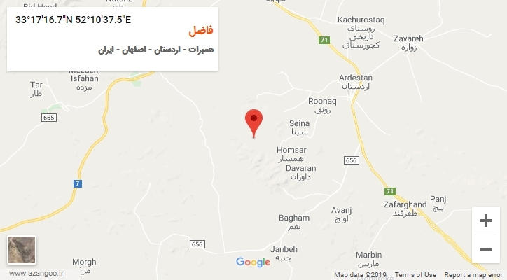 روستای فاضل بر روی نقشه