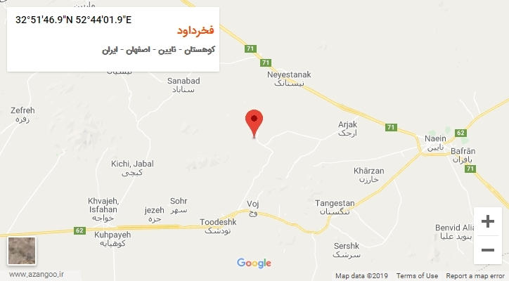 روستای فخرداود بر روی نقشه