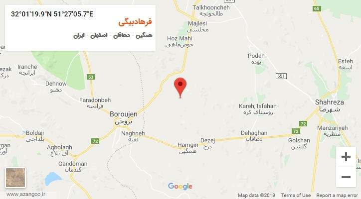روستای فرهادبیگی بر روی نقشه