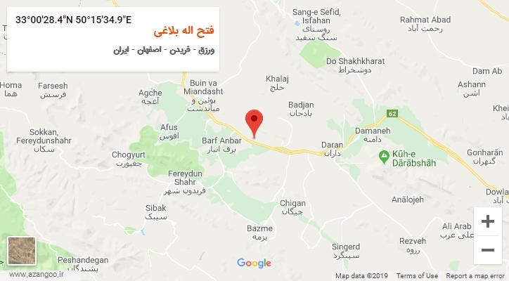 روستای فتح اله بلاغی بر روی نقشه