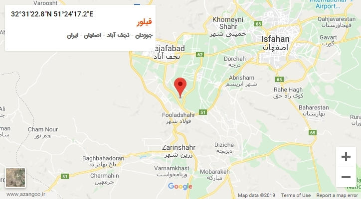 روستای فیلور بر روی نقشه