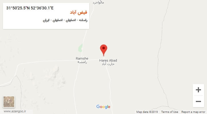 روستای فیض آباد بر روی نقشه