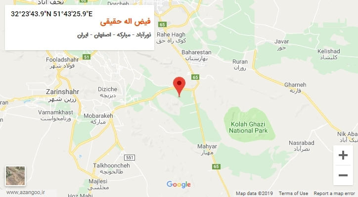 روستای فیض اله حقیقی بر روی نقشه