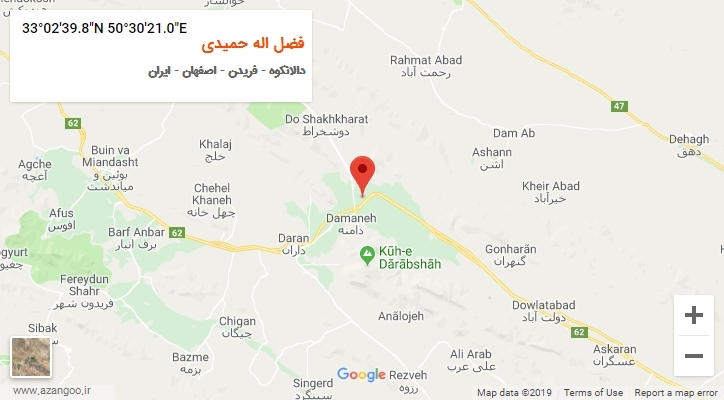 روستای فضل اله حمیدی بر روی نقشه