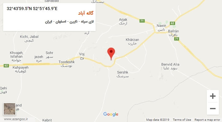 روستای گاله آباد بر روی نقشه