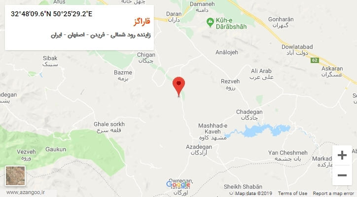 روستای قاراگز بر روی نقشه