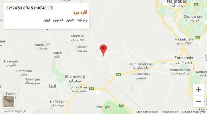 روستای قاره دره بر روی نقشه