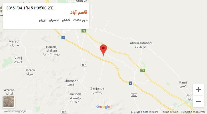 روستای قاسم آباد بر روی نقشه