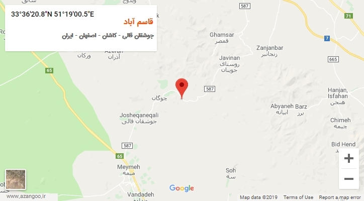 روستای قاسم آباد بر روی نقشه