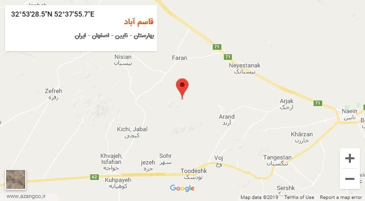 روستای قاسم آباد بر روی نقشه