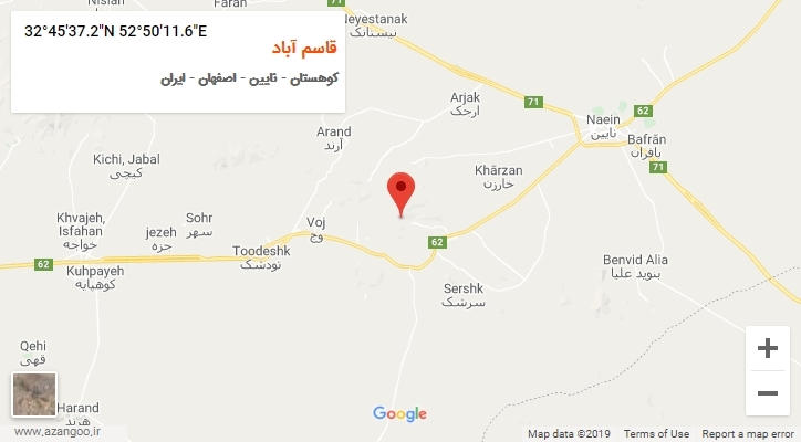 روستای قاسم آباد بر روی نقشه