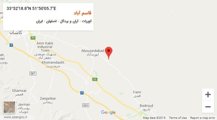 روستای قاسم آباد بر روی نقشه