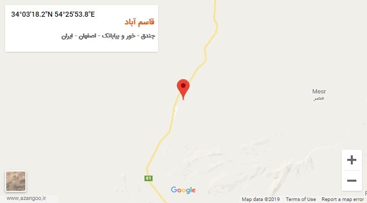 روستای قاسم آباد بر روی نقشه
