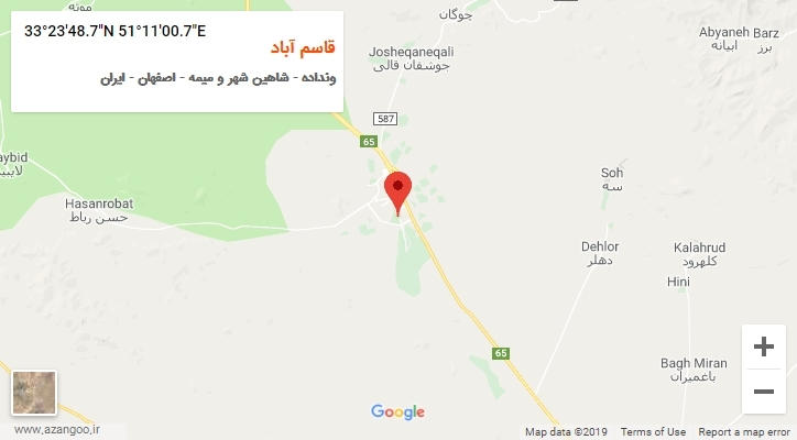 روستای قاسم آباد بر روی نقشه