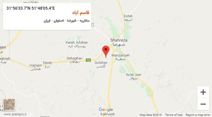 روستای قاسم آباد بر روی نقشه
