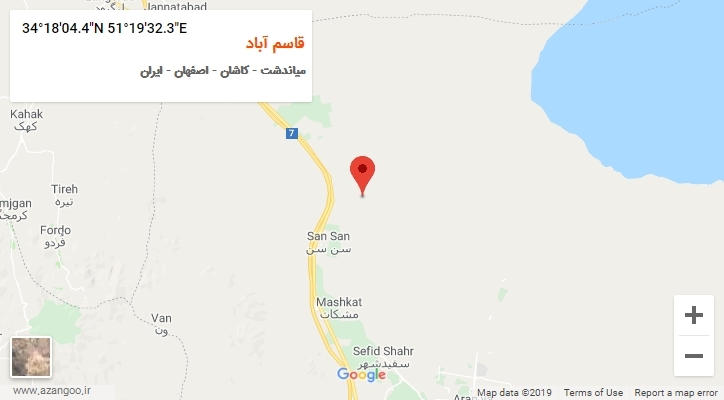 روستای قاسم آباد بر روی نقشه