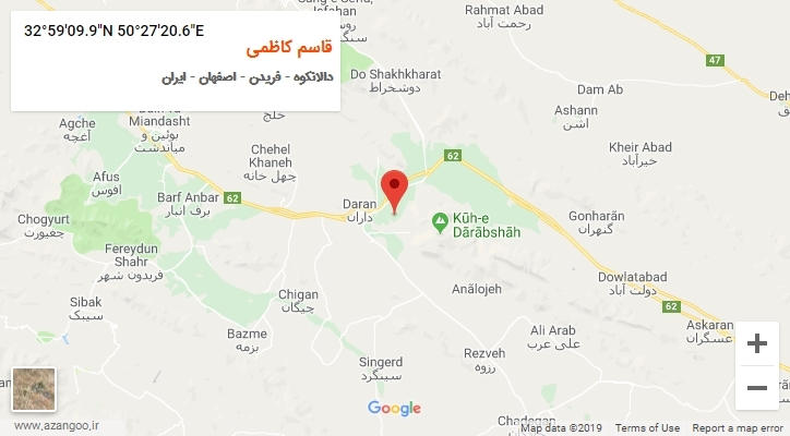 روستای قاسم کاظمی بر روی نقشه