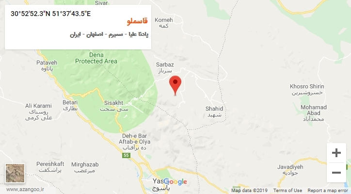 روستای قاسملو بر روی نقشه