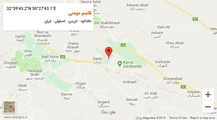 روستای قاسم مومنی بر روی نقشه