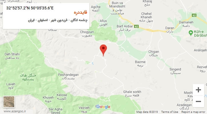 روستای قایددره بر روی نقشه