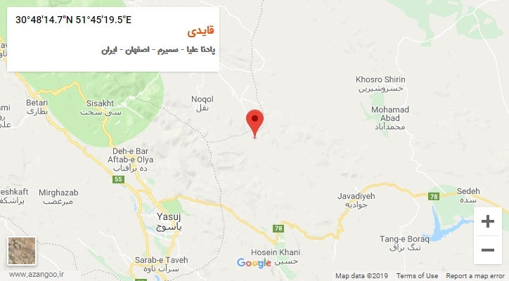روستای قایدی بر روی نقشه