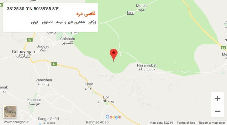 روستای قاضی دره بر روی نقشه