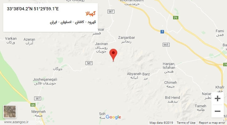 روستای گهبالا بر روی نقشه