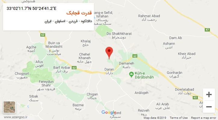 روستای قدرت قجابک بر روی نقشه