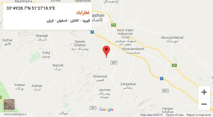 روستای غفارآباد بر روی نقشه