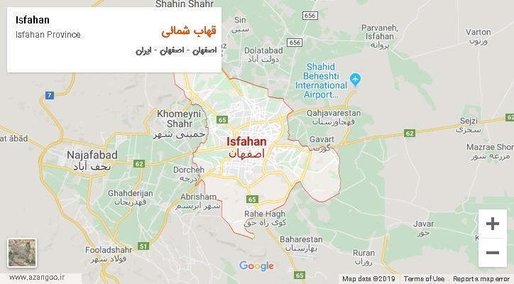 دهستان قهاب شمالی بر روی نقشه